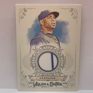 2018 Allen & Ginter Yoenis Cespedes Mets Game Used Jersey #YC (007)